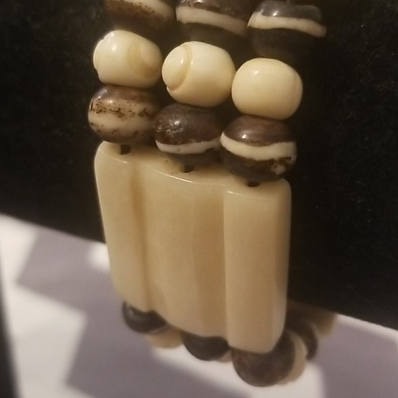IVORY White and Brown Boho Bracelet - Picture 5 of 5